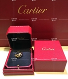香港代购Cartier 卡地亚 trinity 白金玫瑰金黄金 三色三环 戒指