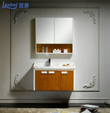 蓝惠中式水曲柳实木浴室柜新古典开放漆卫浴柜组合现代洗脸柜镜柜