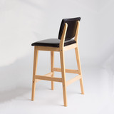 特价包邮美式简约胡桃色创意靠背曲木奶茶椅酒前台吧椅高脚吧台椅