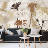 手绘欧式复古花卉墙纸 客厅卧室电视背景墙壁纸 定制无缝大型壁画