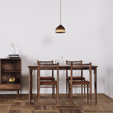 北欧餐桌椅组合一桌六椅黑核桃木色餐桌椅现代中式样板房全屋定制