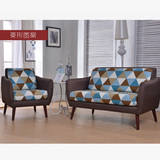 欧式现代简约单人双人布艺沙发组合  小户型客厅休闲时尚沙发椅子