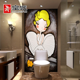 卫生间瓷砖背景墙3d现代简约 厨房浴室厕所墙砖 艺术个性厨卫梦露