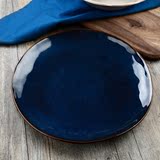 深海蓝 西餐盘子餐具套装平盘牛排盘 日式创意陶瓷欧式菜盘水果盘