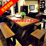 特价北欧宜家客厅茶几办公桌 复古实木长方形餐桌椅 咖啡桌 茶桌
