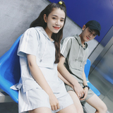 情侣装夏装2016新款潮bf宽松休闲运动套装韩版短袖学生男女两件套