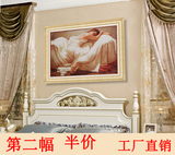 睡美人卧室床头墙画简约欧式挂画客厅有框装饰画酒店宾馆餐厅壁画