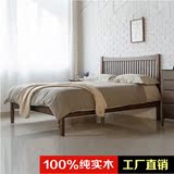 治木工坊同款 红橡木双人床 简约现代纯实木双人床环保储物高箱床
