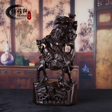 黑檀木雕寿星寿仙木雕工艺品装饰摆件老人祝寿礼品木雕骑鹿寿星