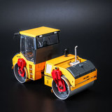 凯迪威合金工程车双钢轮压路机金属压路车儿童玩具小汽车模型