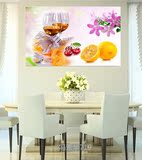客厅单联画餐厅装饰画水果挂画墙画卧室简约花卉单幅画无框画壁画