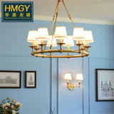 北欧宜家全铜吊灯美式乡村创意个性客厅餐厅纯铜灯具欧式大厅灯饰