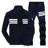2016男装秋季新款卫衣运动套装青年韩版修身开衫休闲棒球服两件套