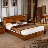 实木床乌金木床现代中式1.8米双人大床卧室家具厂家直销五包到家