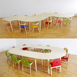 儿童组合桌椅幼儿园写字学习桌子早教培训班书桌实木课桌组装批发