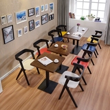 新款西餐厅桌椅 奶茶甜品店咖啡屋桌椅子 创意主题茶餐厅桌椅组合