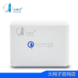大网子QC快充2.0充电器智能转换5V9V12V苹果安卓通用2.4A充电白色