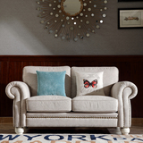 欧式布艺沙发 美式实木沙发 北欧休闲沙发组合 小户型客厅家具