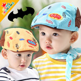 宝宝帽子童帽春季新款婴儿帽儿童贝雷帽鸭舌帽男女童蝙蝠侠帽韩版