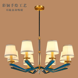 初识现代简约全铜水晶吊灯美式简欧客厅纯铜吊灯长方形餐厅吊灯具
