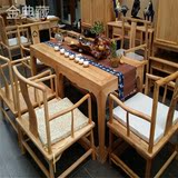 新中式免漆老榆木明清茶桌 餐桌 客厅茶几 茶台 实木家具禅意画案