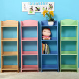 经济性儿童书柜儿童书架架子置物架书橱多功能收纳柜粉色绿色原木