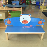 幼儿园儿童高档休闲凳椅木质沙发椅造型休闲椅卡通长椅小猫咪兔仔