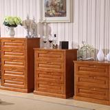 现代中式客厅橡木储物柜天然环保实木三四五斗柜卧室收纳木柜