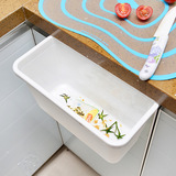 厨房垃圾桶橱柜门挂式家用杂物收纳盒桌面垃圾桶塑料大号无盖创意