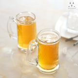创意玻璃啤酒杯超大扎啤杯家用带把茶杯牛奶杯果汁杯透明耐热水杯