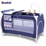 贝鲁托斯（BROTISH）婴儿床 欧式可折叠游戏床便携儿童床宝宝床摇