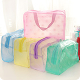 韩国可爱透明防水化妆包洗漱包旅行收纳包收纳袋磨砂防水化妆包女