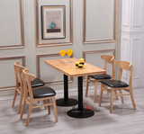 定制咖啡厅西餐厅餐桌椅子 实木蝴蝶椅  实木靠背休闲餐椅牛角椅
