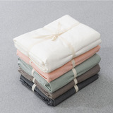 良品风水洗棉床单单件 纯棉纯色床笠单双人日式简约素色被单床品