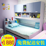 儿童衣柜床 储物双层床 多功能组合床带母子拖床 1.5米子母床L009
