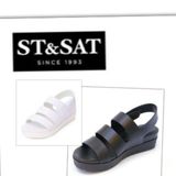 星期六stsat2016夏新款热卖专柜坡跟防水台露趾女凉鞋SS62118143