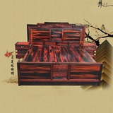 红木家具老挝大红酸枝双人床交趾黄檀实木床明清古典家具