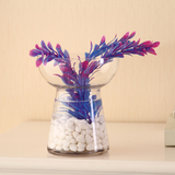 时尚透明水培玻璃花瓶 超厚水晶 蘑菇型水培花器 酒店餐桌摆件