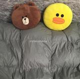 韩国代购 LINE FRIENDS布朗熊可妮兔莎莉毛绒抱枕靠垫公仔30cm