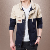 2016新款春秋季男士外套青年韩版修身薄款长袖夹克休闲外穿上衣潮