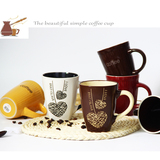 创意陶瓷杯子 简约马克杯情侣杯咖啡杯套装办公室奶茶杯家用水杯