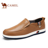 Camel骆驼男鞋春季英伦男士皮鞋真皮商务休闲鞋套脚乐福鞋板鞋子