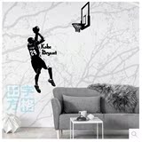 篮球偶像墙贴科比后仰跳投体育运动贴纸酒吧球吧宿舍卧室背景贴纸