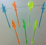 【包邮】三国英雄水晶刀剑 透明塑料刀剑兵器动漫游戏玩具道具