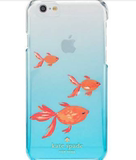 美国代购 kate spade 16新款渐变蓝色可爱金鱼 iphone6/6s 手机壳