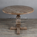 全实木橡木餐桌/美式/法式乡村风格家具园餐桌/可定制尺寸圆桌子