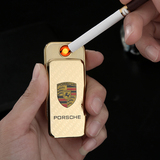 超薄金属电弧防风打火机USB充电创意时尚个性男女士电子点烟器