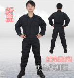 黑色长袖耐磨作训服套装特训作战服保安执勤安检工作服外套男