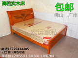 特价实木床单人双人床1.5米板式床1.2M1.8米弹簧椰棕床垫广州佛山