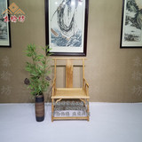 老榆木免漆新中式圈椅餐椅茶椅子围椅禅意家具实木官帽椅太师椅